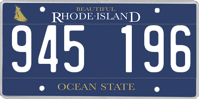 RI license plate 945196