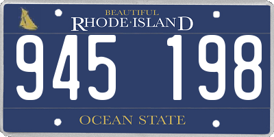 RI license plate 945198