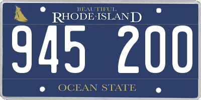 RI license plate 945200