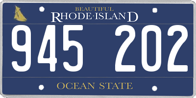 RI license plate 945202