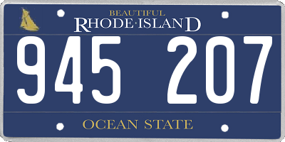 RI license plate 945207