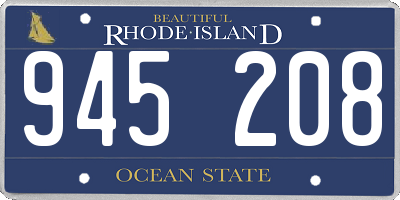 RI license plate 945208