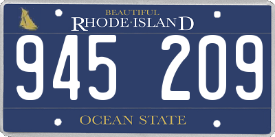 RI license plate 945209