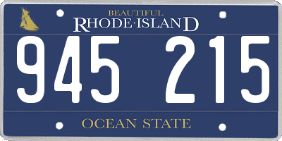 RI license plate 945215