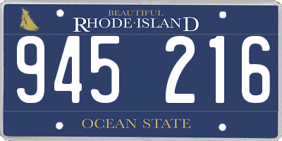 RI license plate 945216