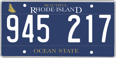RI license plate 945217