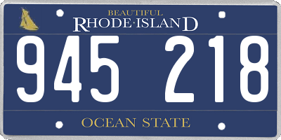 RI license plate 945218