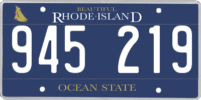 RI license plate 945219