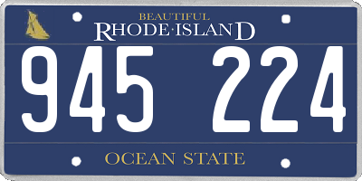 RI license plate 945224