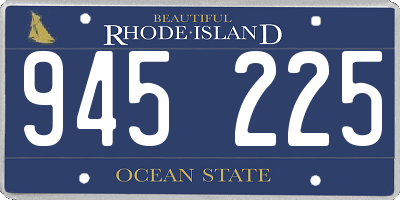 RI license plate 945225