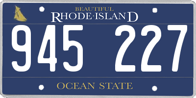 RI license plate 945227