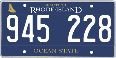 RI license plate 945228