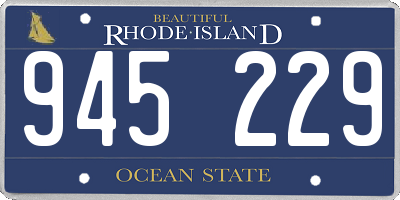 RI license plate 945229