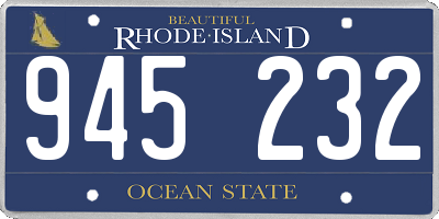 RI license plate 945232