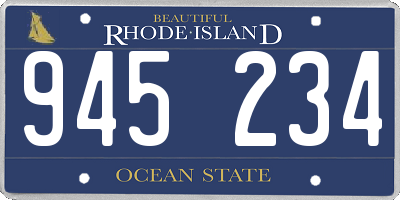 RI license plate 945234