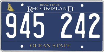 RI license plate 945242
