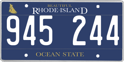 RI license plate 945244