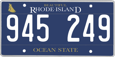 RI license plate 945249