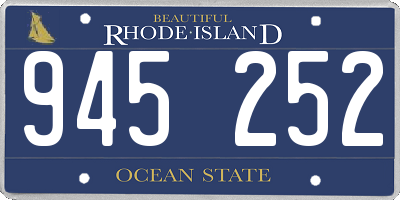 RI license plate 945252