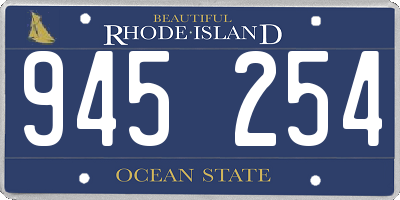 RI license plate 945254