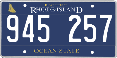 RI license plate 945257