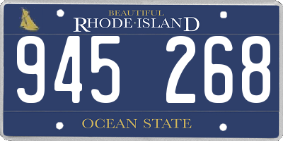 RI license plate 945268
