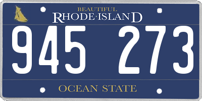 RI license plate 945273