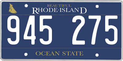 RI license plate 945275