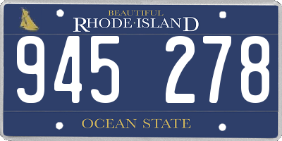 RI license plate 945278