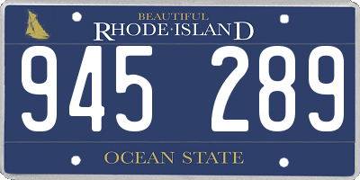 RI license plate 945289