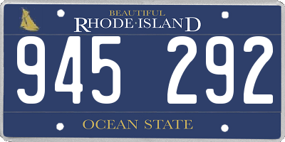 RI license plate 945292
