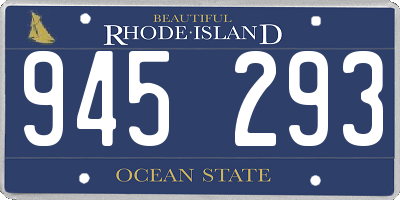 RI license plate 945293