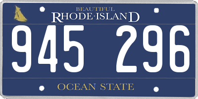 RI license plate 945296