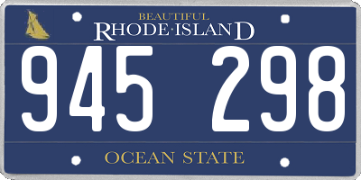 RI license plate 945298