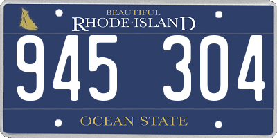 RI license plate 945304