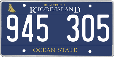 RI license plate 945305