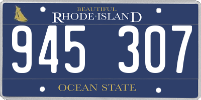 RI license plate 945307