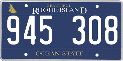 RI license plate 945308