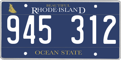 RI license plate 945312