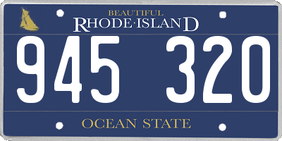 RI license plate 945320