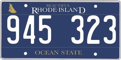 RI license plate 945323