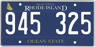 RI license plate 945325