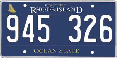 RI license plate 945326