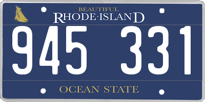 RI license plate 945331
