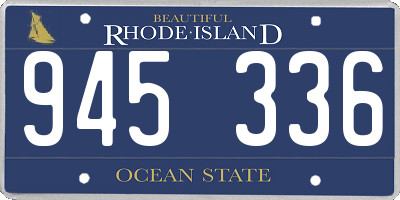 RI license plate 945336