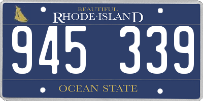 RI license plate 945339