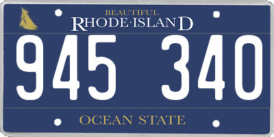 RI license plate 945340