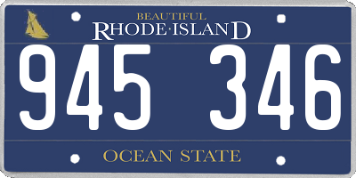 RI license plate 945346