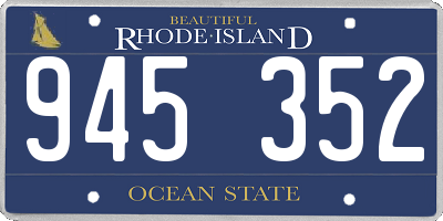 RI license plate 945352