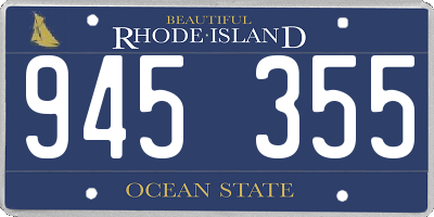 RI license plate 945355